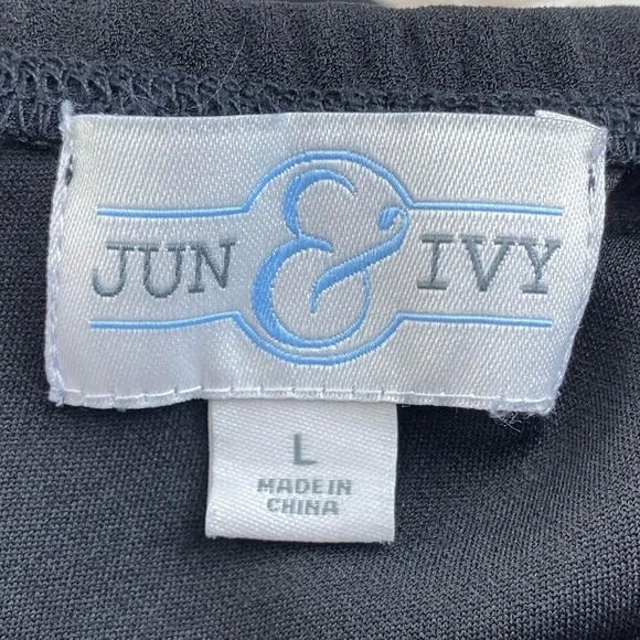 Francesca's Collection Jun & Ivy Black Skater Dress w/ Lattice Cut Outs - size L - Picture 12 of 13